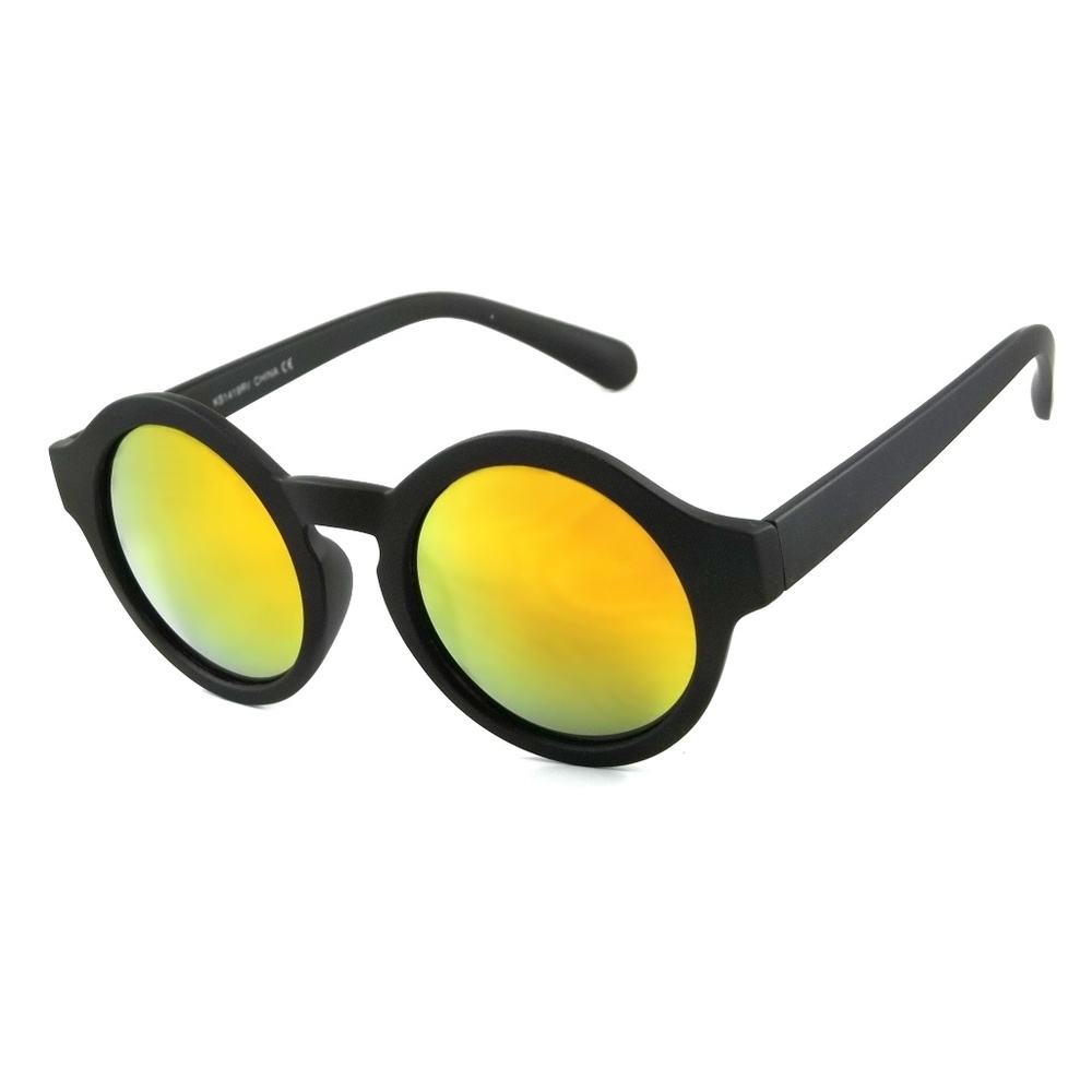 Cool Retro Round Sunglasses Burbank Mirror Lens